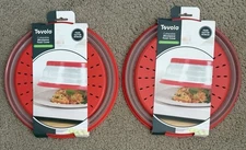2-Pack Tovolo Vented Collapsible Microwave Food Cover Dishwasher Safe BPA Free