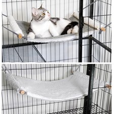 Reversible Cat Hammock for Cage Hanging Soft Sleeping Bed for Kittens and Sma...