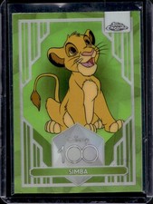 2023 Topps Chrome Disney 100 Simba Green Refractor #/99