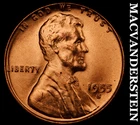 1955-S Lincoln Wheat Cent- Red- Choice Gem Brilliant Uncirculated Luster #i8946