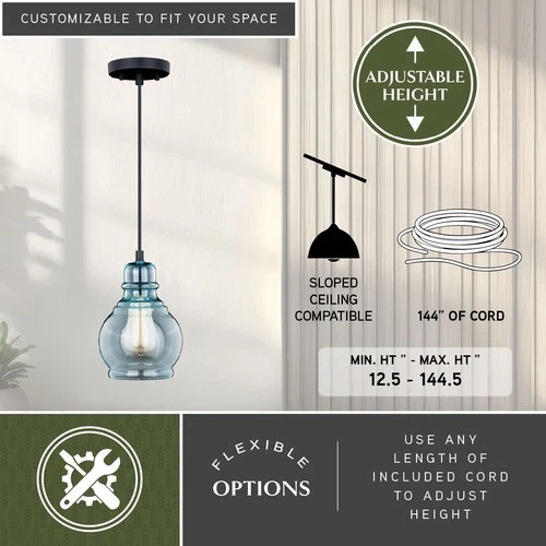 Vaxcel Lighting P0246 Millie 1 Light 6-1/4"W Mini Pendant - Bronze - Picture 8 of 11