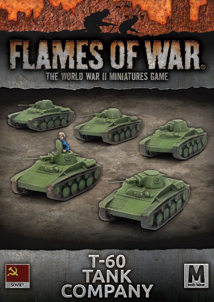 Flames of War Mid War Soviet Union T-60 Tank Company (SBX45)