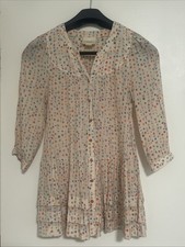 Anthropologie Maeve Paccia Tunic Sz XS Boho Chic Peasant Western Mini Dress