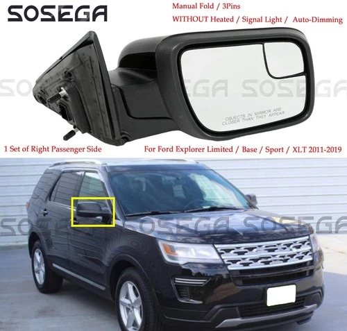 For Ford Explorer 2011-2019 Right Passenger Side Door Mirror Power BB5Z17682NA