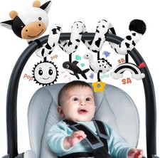 Spiral Car Seat Baby Toys 0-6 Months, Infant Carseat High Contrast Sensory Toys
