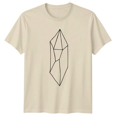 Minimalist Crystal Gemstone Outline T-Shirt Geometrische Kunst Kristall