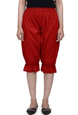 Red Cotton Women Victorian Bloomers Gothic Renaissance Edwardian Pantaloons Pant