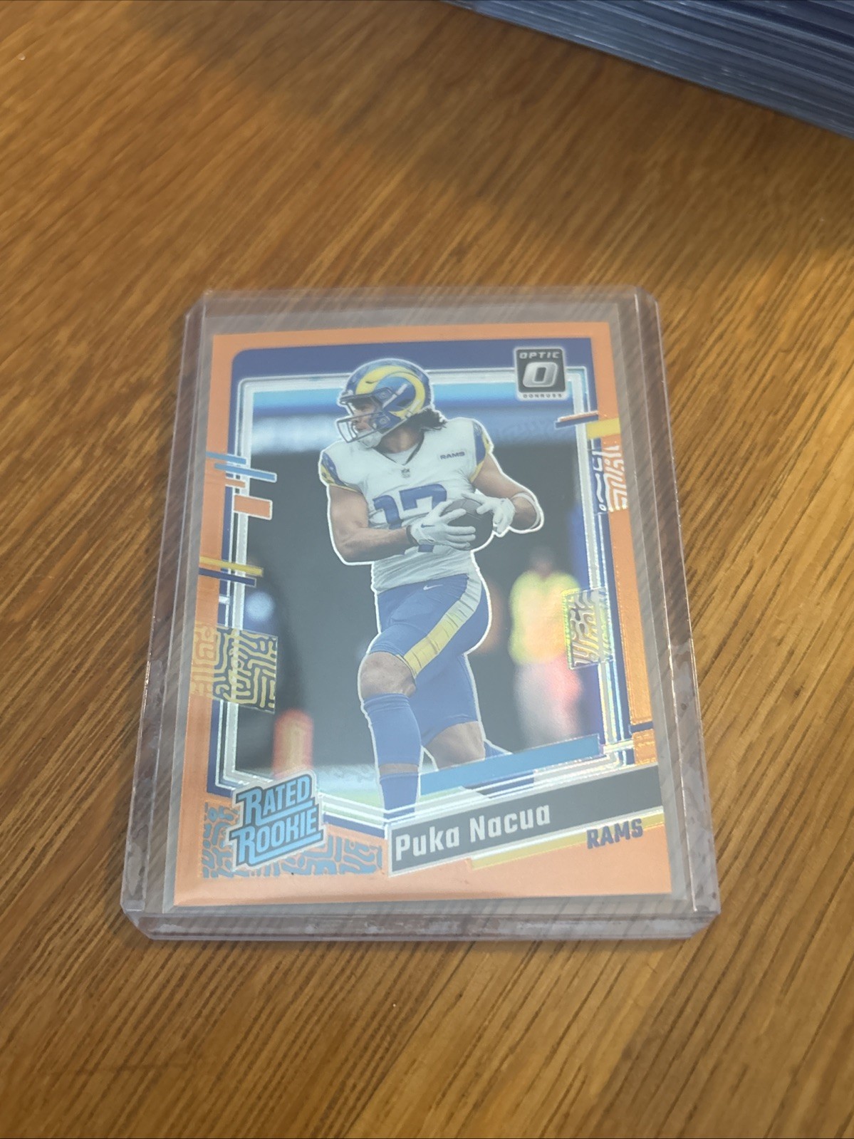 2023 Donruss Optic #238 Puka Nacua Orange Prizm Rated Rookie /249 RC SP LA Rams
