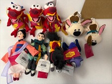 Disney Store Mulan Bean Plush Lot Of 9 Vintage NWT Mushu Khan Brother Cricket