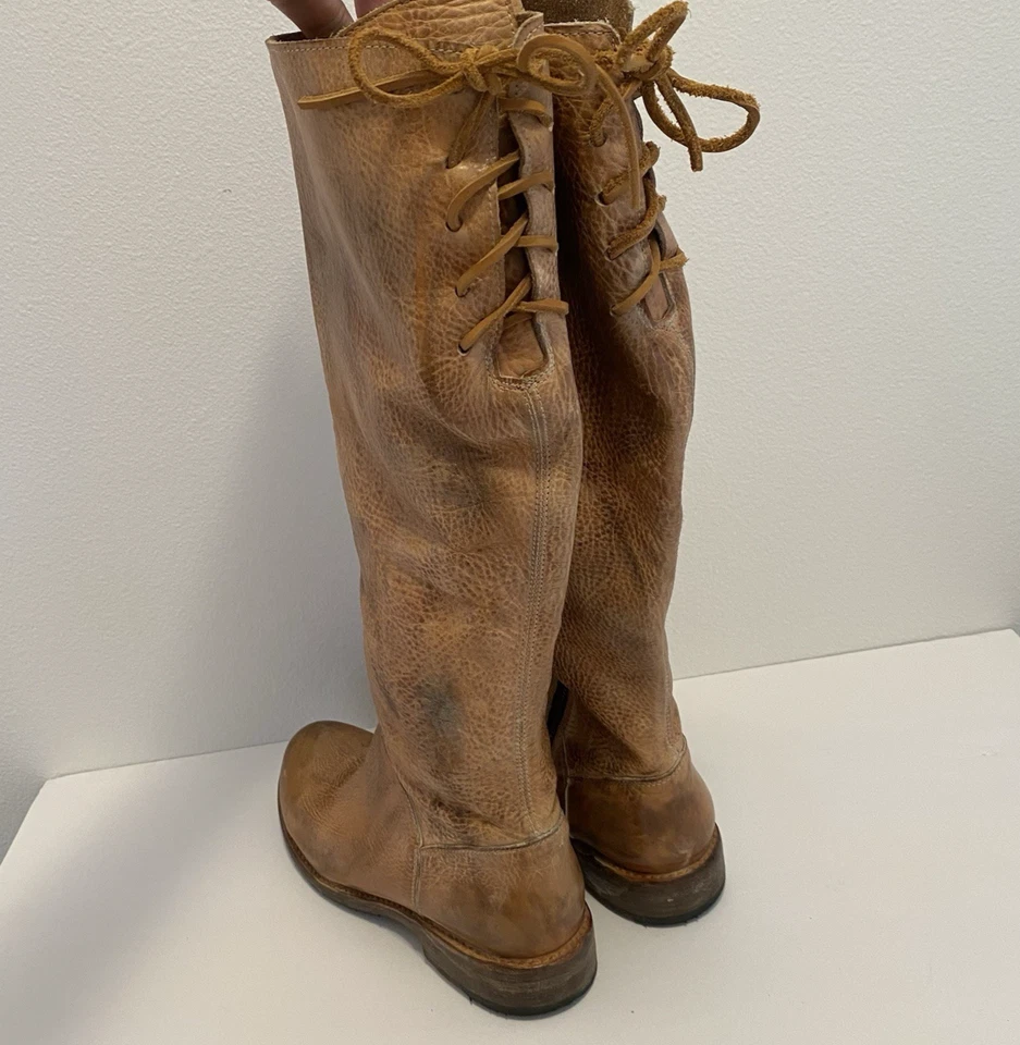 Bed Stu Women's Cobbler Series Manchester Distressed Leather Tall Boots Size 8 - Image 3 of 4