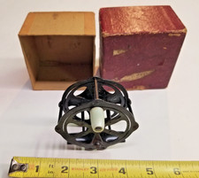 Vintage J.C. Higgins/Sears No. 3133 Skeleton Fly Reel w/ Original Box USA Made