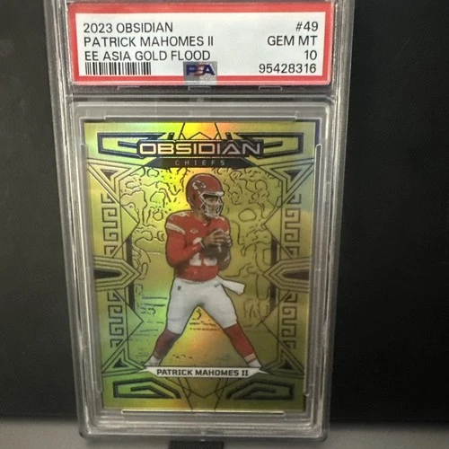 2023 Obsidian Electric Etch #49 06/10 Patrick Mahomes Asia Gold Flood PSA 10