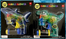 2 New SHARK DINOSAUR LIGHT UP BUBBLE BLOWER BRIGHT TOY BNIP USPSGA