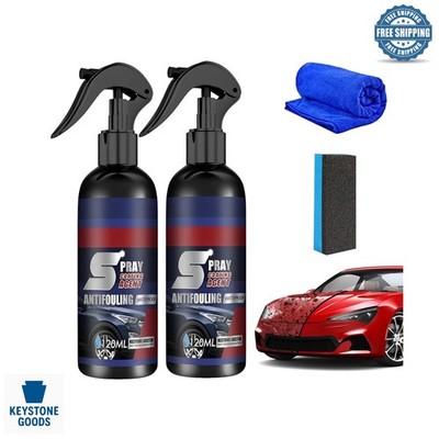 2Pcs 3-in-1 Ceramic Car Coating Spray Kit for Auto, Boat & RV Protection
