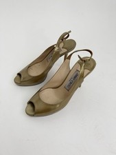 Jimmy Choo Nova patent leather Gold slingback heels 36 695 Party Formal Wedding