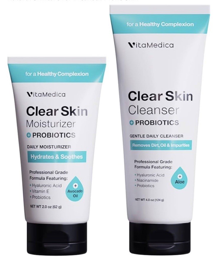 VitaMedica Clear Skin Probiotic Cleanser & Moisturizer 12/20