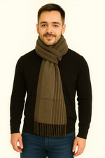 Men Scarf Wool Blend Soft Knit 200×32cm Long Winter Warm Neck Scarf Unisex Women