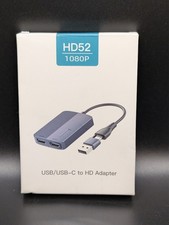 USB C/USB 3.0 to Dual HDMI Adapter, USB to HDMI Splitter for Dual Monitors HD52