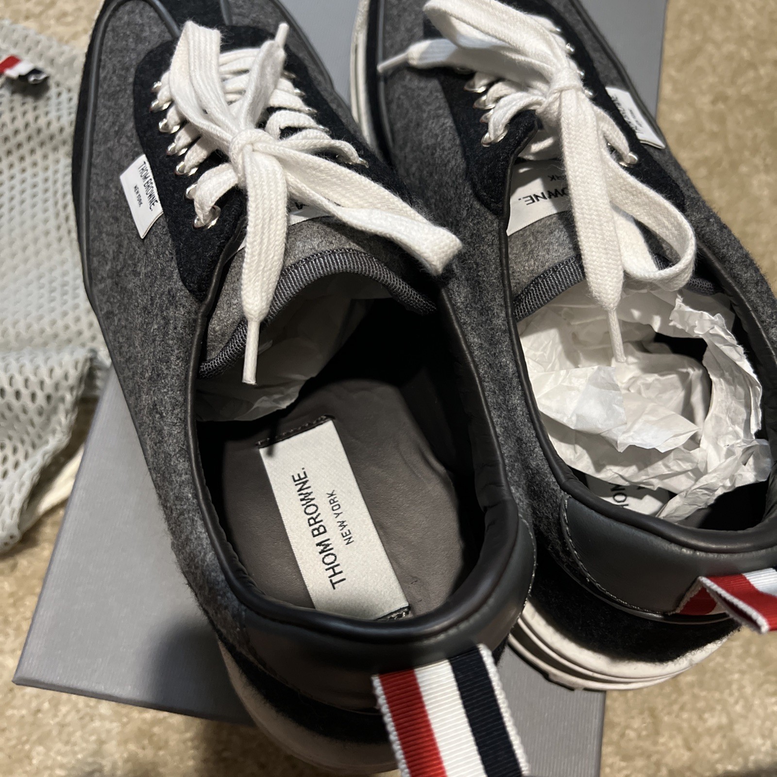 Thom Browne Tech Runner Wool Flannel Sneakers – S… - image 5