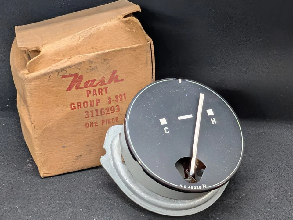 НОВЫЙ ИЗ СТАРЫХ ЗАПАСОВ 1953 1954 1955 NASH RAMBLER ИНДИКАТОР ТЕМПЕРАТУРЫ ВОДЫ ПРИБОРНЫЙ ЩИТОК 3116293 - Изображение 3 из 4