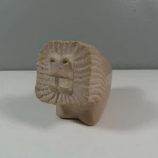 Lion Carved Rock Stone Figure 2"