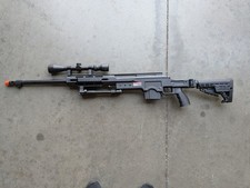 BBTAC Airsoft Rifle MB4412BA Bolt Action Sniper w/ Scope and Bipod - BLACK