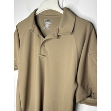 Vertx Coldblack Tactical Polo Shirt Mens Medium Tan VTX4000P Short Sleeve Raglan
