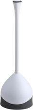 Clorox Toilet Plunger with Hideaway Holder Caddy Heavy-Duty Compact Design with