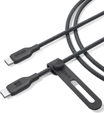 Anker 6 ft USB‑C to USB‑C 240 W Fast Charge Cable – Bio‑Braided Phantom Black