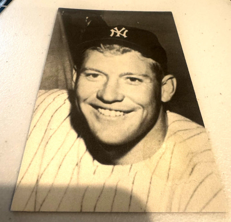 Vintage Mickey Mantle Yankee Stadium Souvenir Shop Baseball Postcard