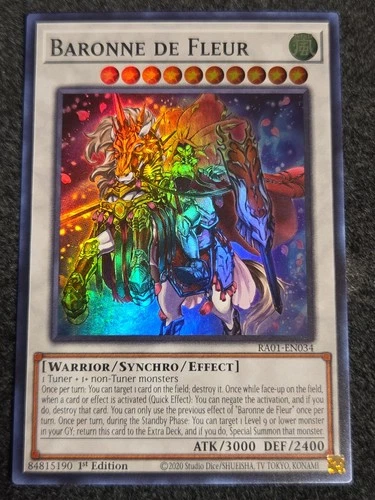 Yugioh Baronne de Fleur RA01-EN034 Super Rare 1st Ed NM