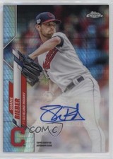 2020 Topps Chrome Update Target Prism Refractor 101/125 Shane Bieber Auto 0t2s