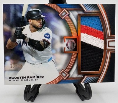 2026 Topps Tribute Agustin Ramirez Jumbo Relic Patch Jersey Orange # d /25
