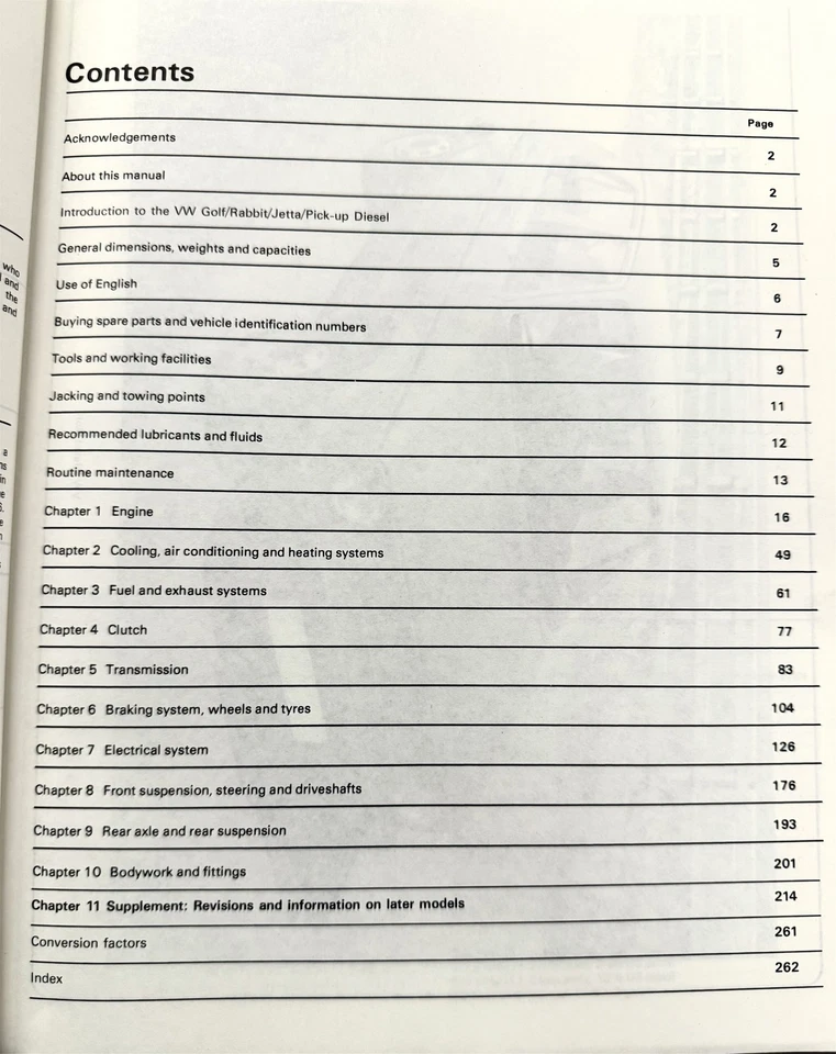 1977-1984 Volkswagen Diesel Haynes Owners Workshop Manual Rabbit Jetta Pick-Up - Imagem 2 de 4