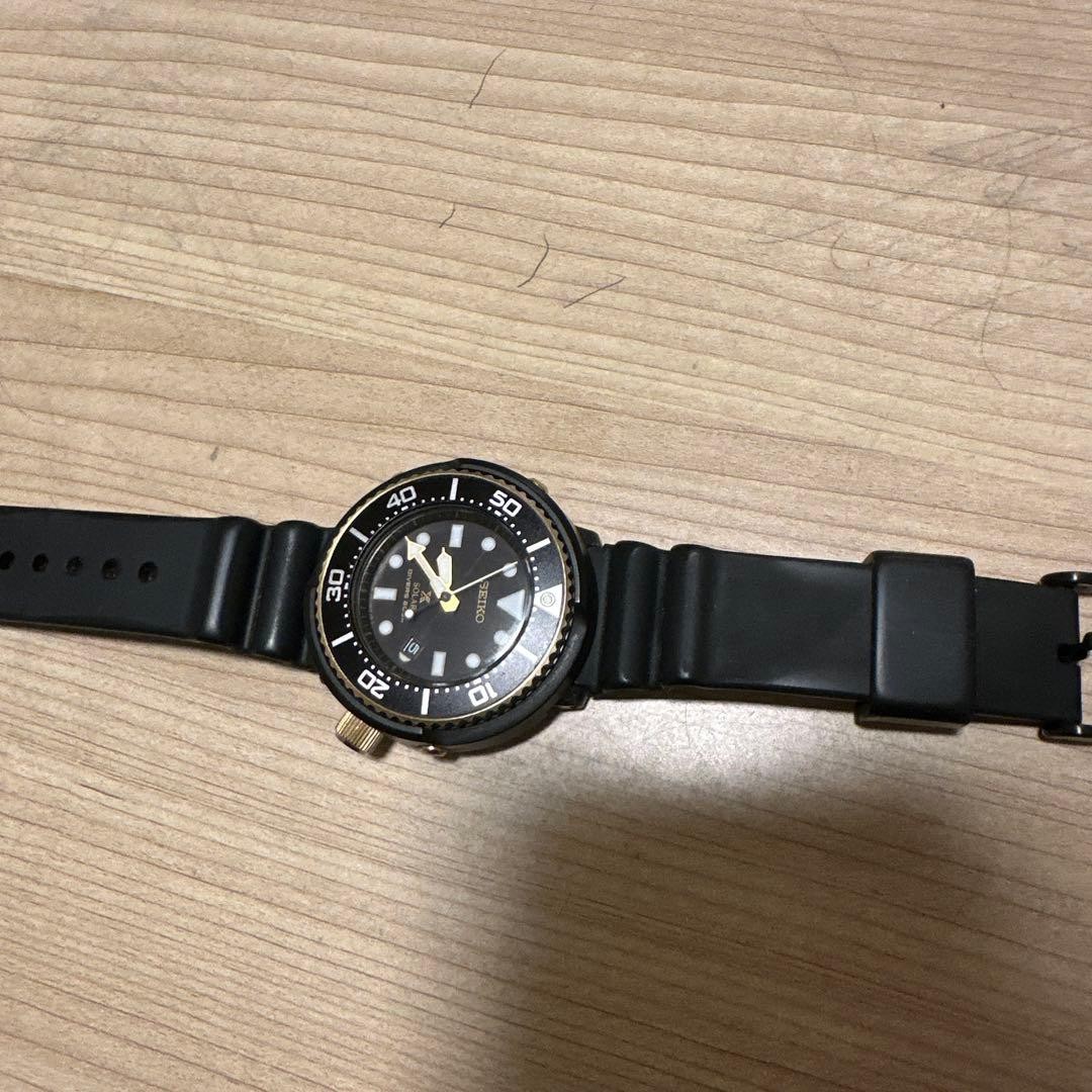 腕時計(アナログ) SEIKO PROSPEX V147 DIVER SCUBA Seiko V147 Diver Watch Prospex Timepiece Analog Solar Black Rubber
