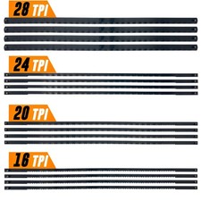 16 Pack of 6.5 inch Coping Saw Blades for Woodworking - Carbon Steel Blades