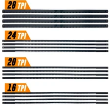 16 Pack of 6.5 inch Coping Saw Blades for Woodworking - Carbon Steel Blades
