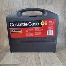 1998 Fellowes Cassette Tape Storage Case Holds 36 Model U83330 USA Made Black