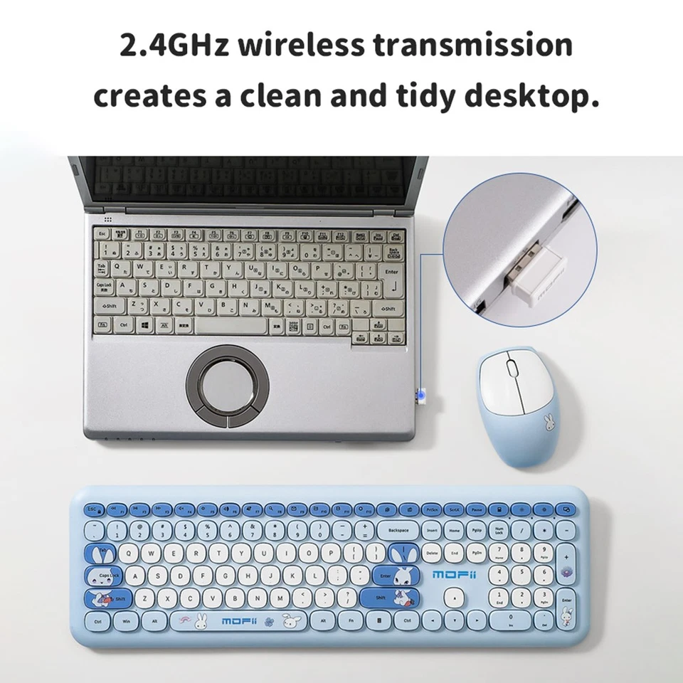 Mofii Wireless Keyboard And Mouse Set 110-Key Full Size -Slim 2.4GHz 1200 - Image 4 of 4