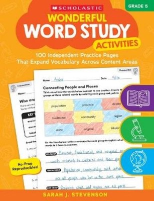 Sarah J Stevens Wonderful Word Study Activities: Grade 5: 100 Inde (Taschenbuch)