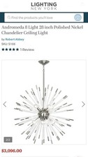 Robert Abbey Andromeda 8 Light  Chandelier 28" Lighting