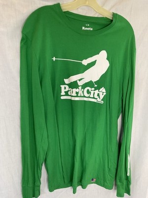 Roots Long sleeve t Shirt sz L Park city Green