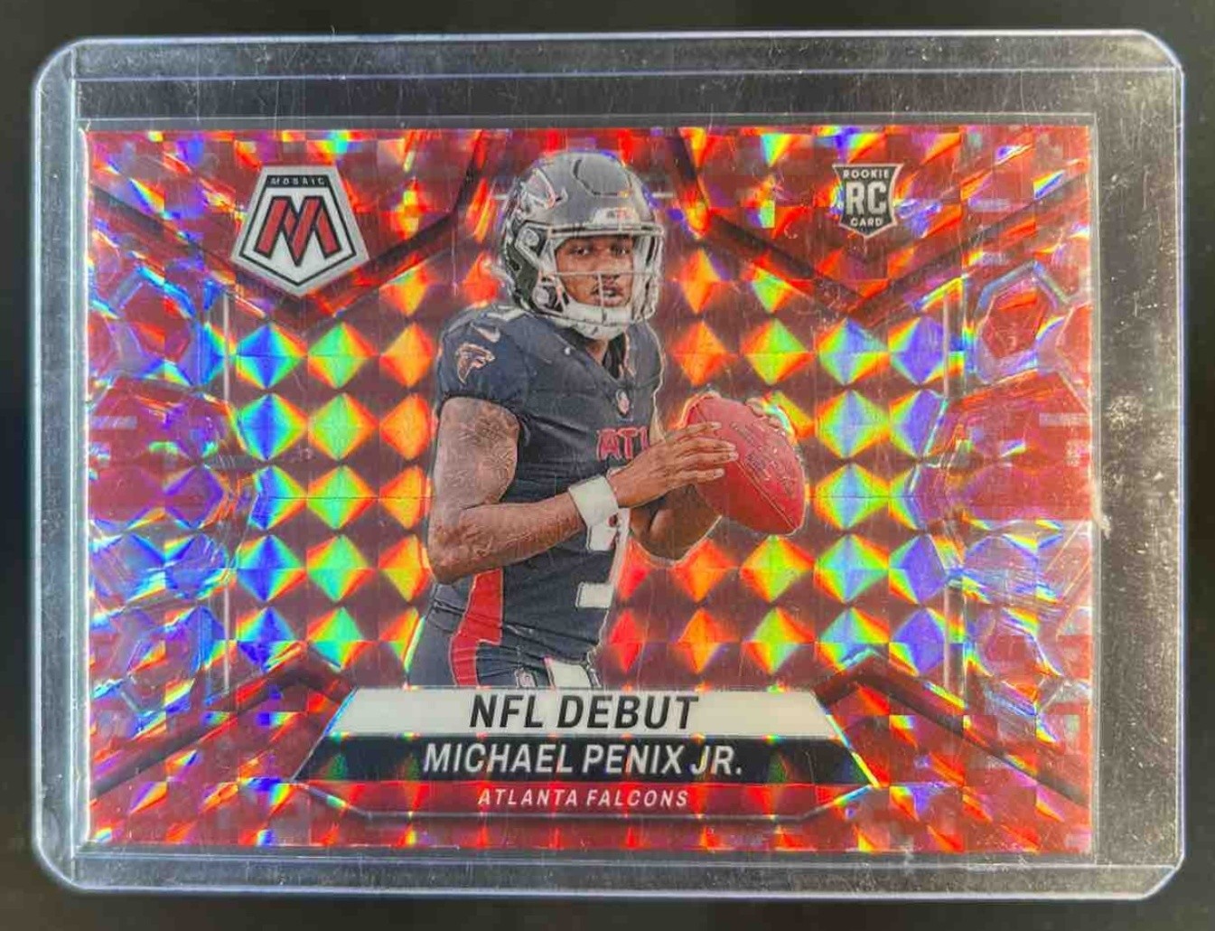 2024 Mosaic Michael Penix Jr. RC Camo Red Prizm NFL Debut #274 Falcons