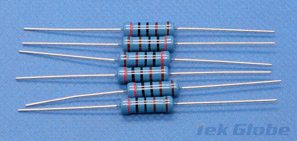HUABAN 50pcs 2 Watt, 2 W, 47 R, 47 Ohm, 1% Metal Film Resistor