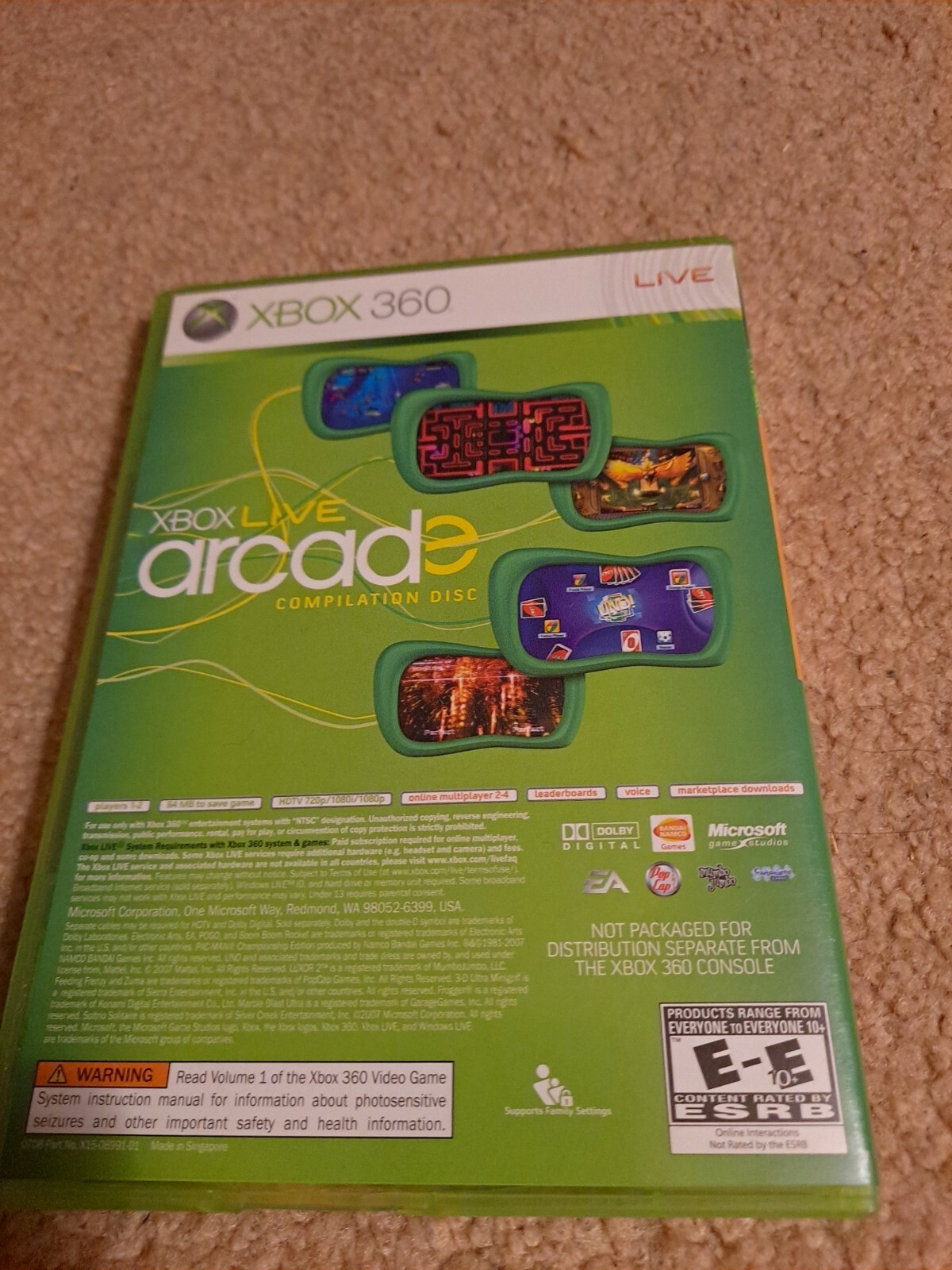 Lot De 2 Jeux Xbox 360 : Sega Superstars Tennis & Carnival Bouge Ton Corps - Très Bon état