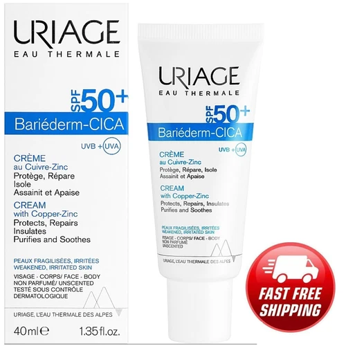 Uriage Bariederm Cica Repair Cream Damaged Skin SPF50+ 40ml Exp.Date: 04/2027