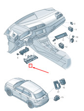 AUDI Q3 F3 Armaturenbrett-Mehrfachschalter 83A925301H