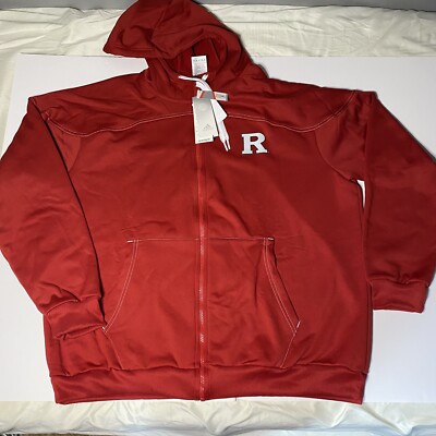 Adidas Rutgers Scarlet Knights Zip Up Jacket Size XL Basketball NCAA