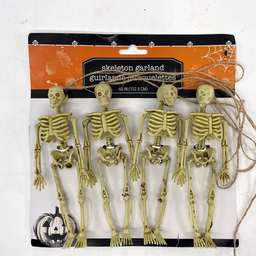 60 Inches Scary Skeleton Garland Dangling Bone Halloween Decor (Pack of 3) - Picture 2 of 3