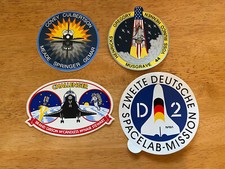 NASA Mission Vinyl Sticker/Decal 4Lot Asst. Spacelab, Challenger And 2 More VTG